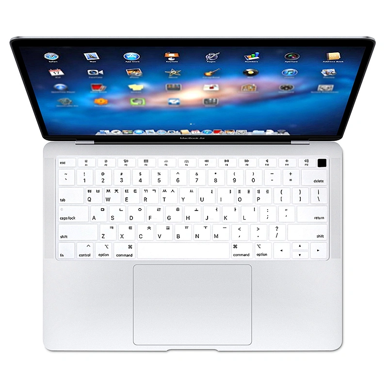 Korean custom silicone keyboard cover for MacBook Newest Air 13 Inch 2018 Release A1932 with Retina Display English Version