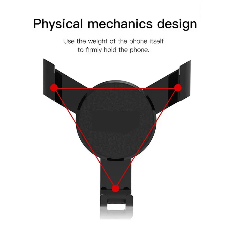 2019 Universal Mini Triangular Gravity Sensor bracket Air Vent Mount Car Cell Phone Holder
