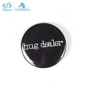 Button pin/name badge pin/cheap custom tinplate badge