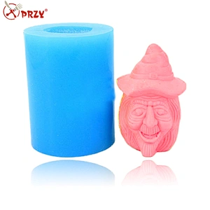 Halloween witch silicone mold silicone soap mold food grade handmade silicone soap mold