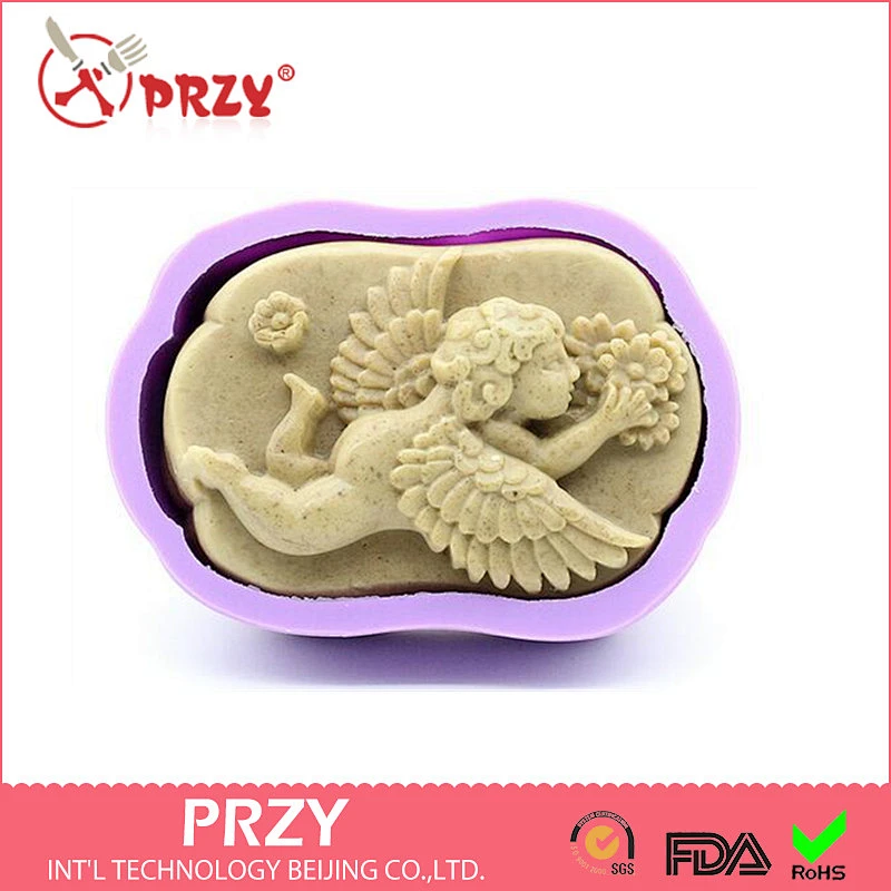 S4074 PRZY DIY handmade soap mold to fly Angel oblong silicone mold SOAP 125g SOAP gifts