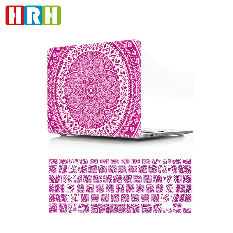 2 In 1 Mandala Flower silicone case Hard Case Cover and Matching Keyboard Cover for MacBook Air Pro Retina for macbook pro 17