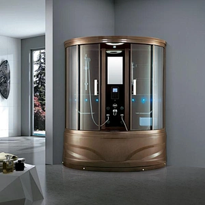 Malaysia Import Acrylic Circular Complete Shower Steam Room With TV Option