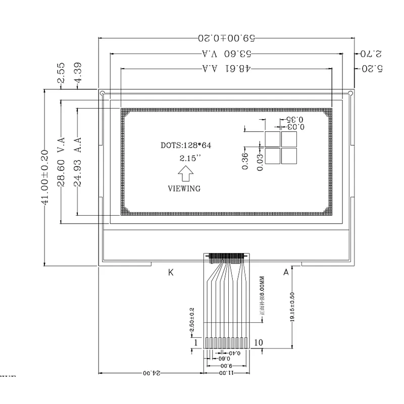 COG 128x64 lcd modules