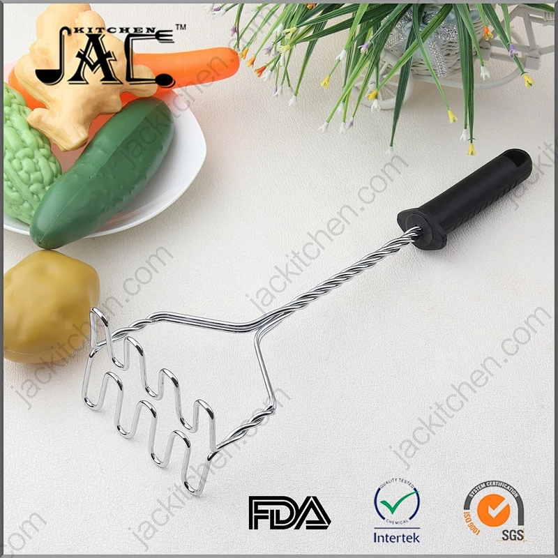 Durable Stainless Steel Wire Potato Masher with Plastic Handle