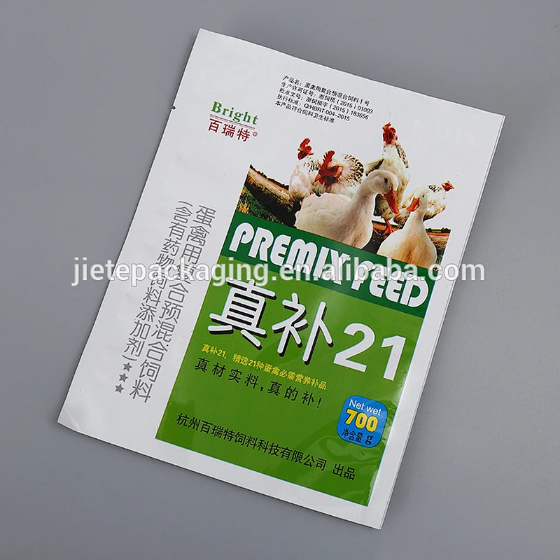 sealed plastic PE food package bag for feed