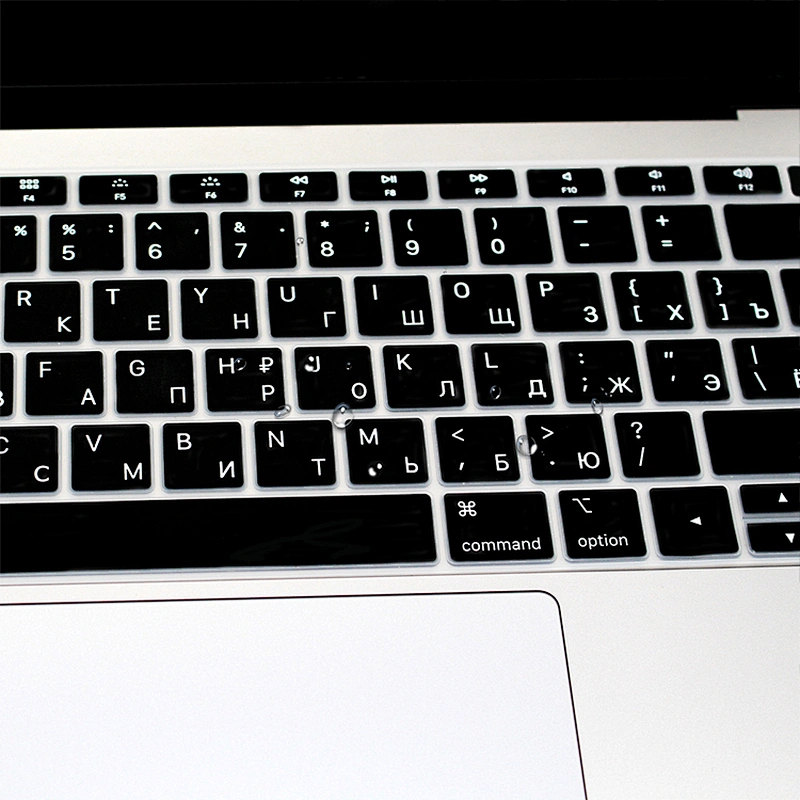 silicone keyboard protector EU Russian keyboard custom covers for Macbook Air 13
