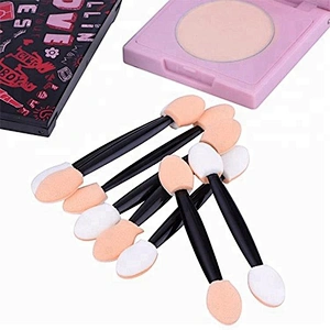 Custom private label single shimmer makeup eyeshadow blending brush packaging applicator