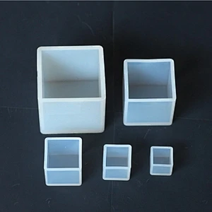 Crystal Epoxy Square Rectangular Full Transparent Ultra Mirror Ornaments Aroma Liquid Silicone Mould