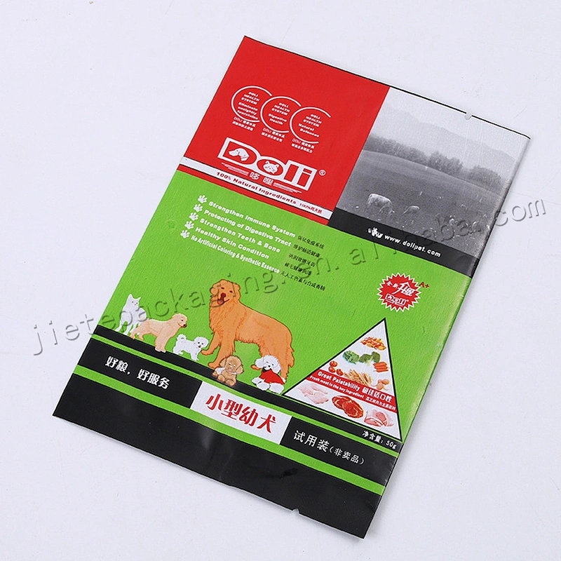Customized plastic foil film laminated dog feed packaging bag