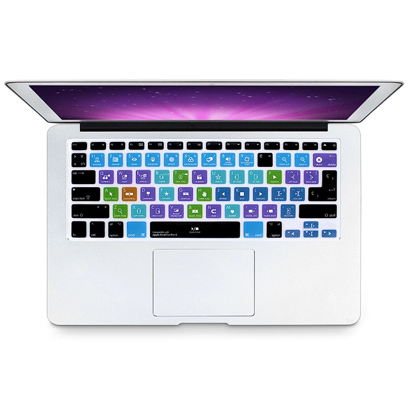 Ali baba in Spanish Express China Factory Final Cut Pro X Shortcut silicone key cover Keypad  For mac book pro laptop computer