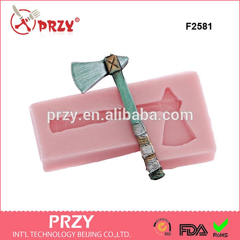 F2581 Tomahauk Silicone Mold Hatchet fondant Mold Ax Mold for silicone