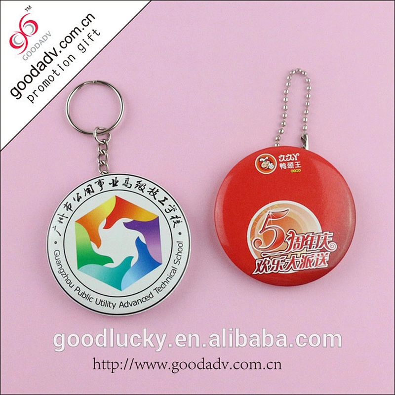 Unique promotional products metal mirror key ring