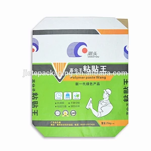 stand up 10kgs cement bag on valve made of white and brown kraft paper