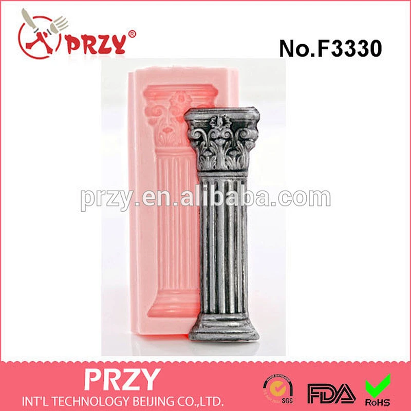 F3330 Silicone Mold Roman Pillar Architecture Column Mold Perfect Mold for Wedding Cake Column Decorations Crafts
