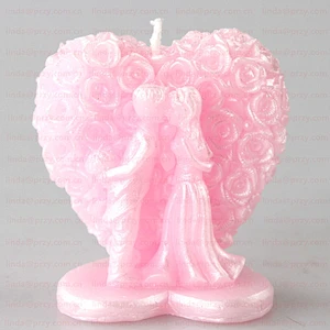 Romantic groom bride Soap mould wedding cake candle silicone molds Heart rose wedding craft Mold