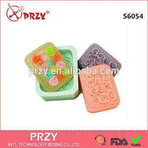Valentine's day series 12 rose handmade silicone soap mold