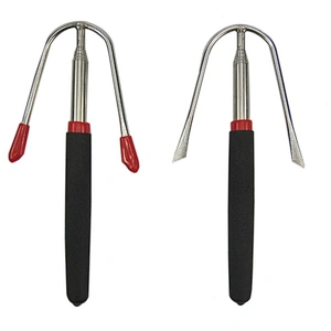 Hot dog Marshmallow Wooden Handle Stainless Steel Telescopic BBQ Forks