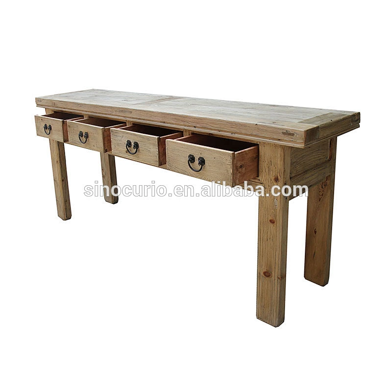 Chinese country antique furniture reclaimed elm wooden hobby lobby console tables