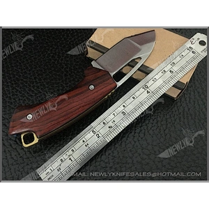 Rosewood Handle Hunting Knife D2 Knife Folding Pocket Knife
