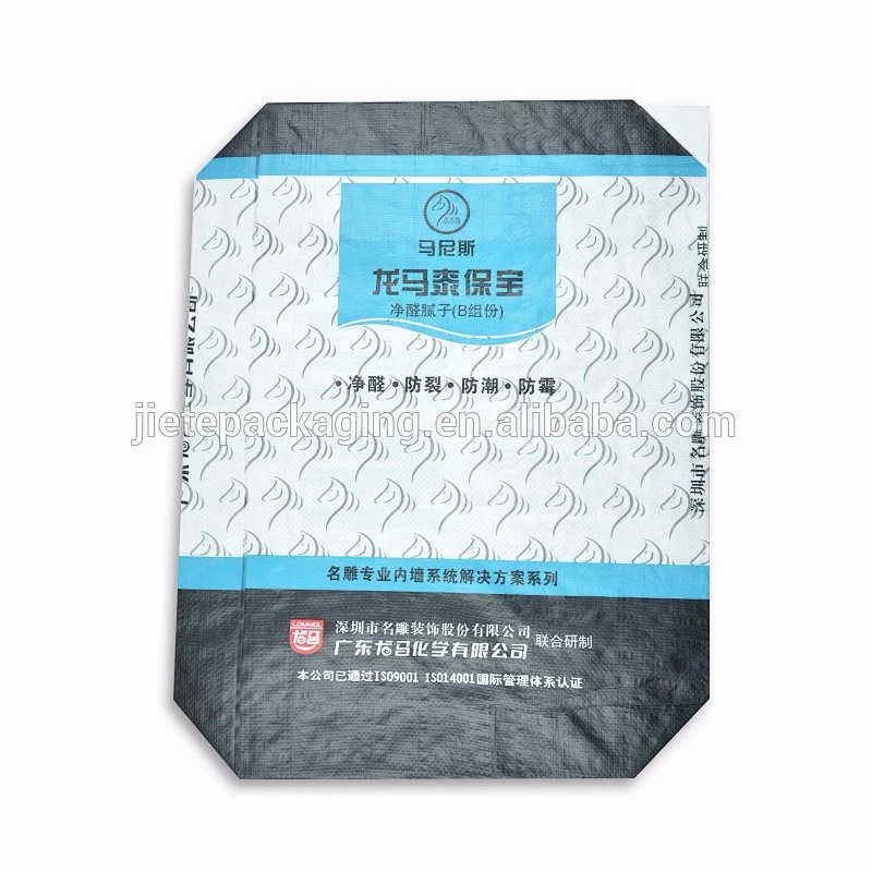 Video, accept custom order high quality square bottom self closes pp polypropylene woven fabric valve cement bag for sale