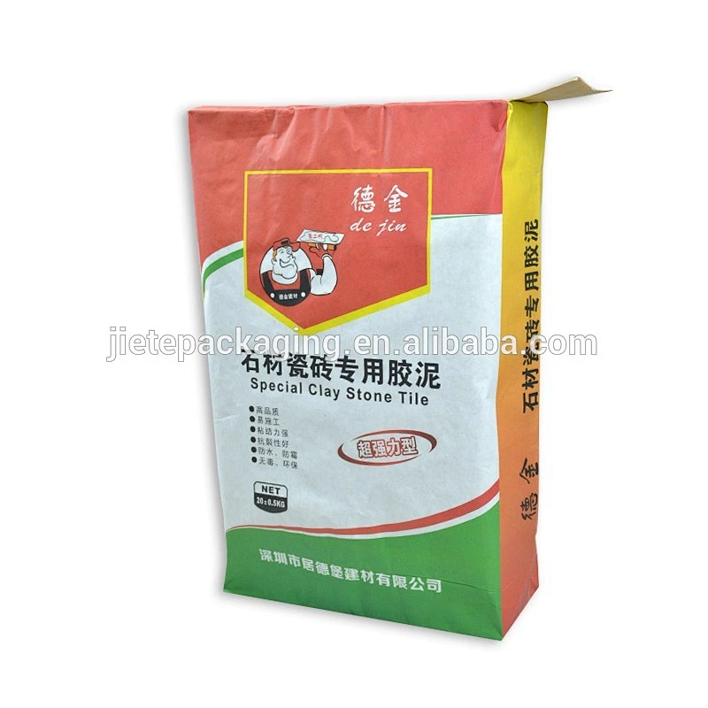 Kraft paper material valve bag for packing glue 20kg