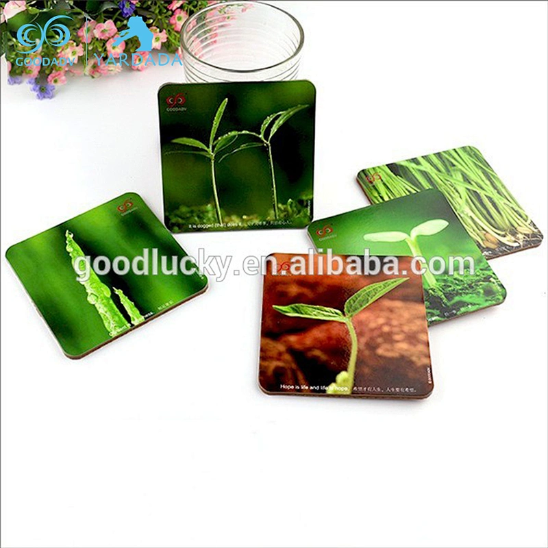 Guangdong wooden coasters wholesale durable MDF mug coasters waterproof laminate cork placemat