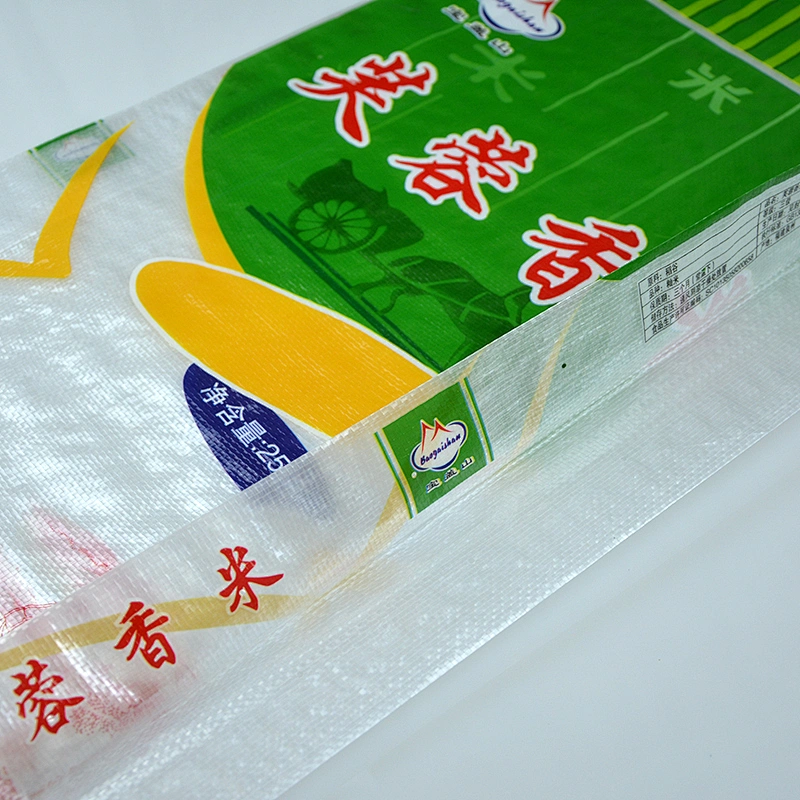 Superior quality color printed pp woven rice bag 25kg