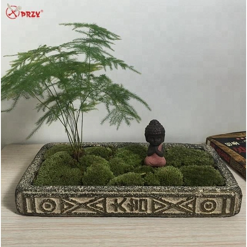 Chinese style Cement succulent Moss planter molds Office retro Concrete flower pot decorations molds
