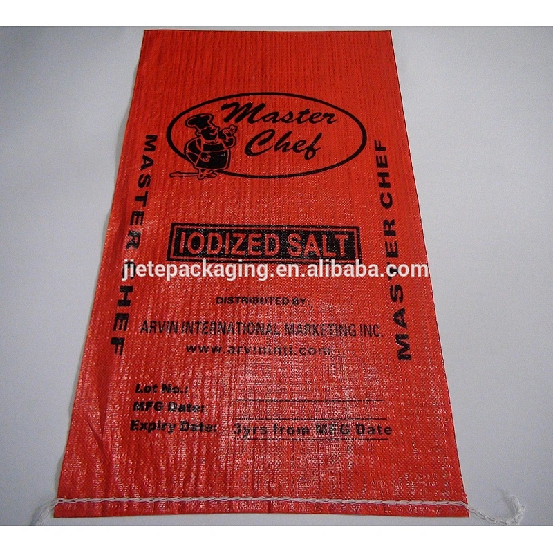Salt bag PP woven sack for sugar,pepper, 15kg salt packing bag