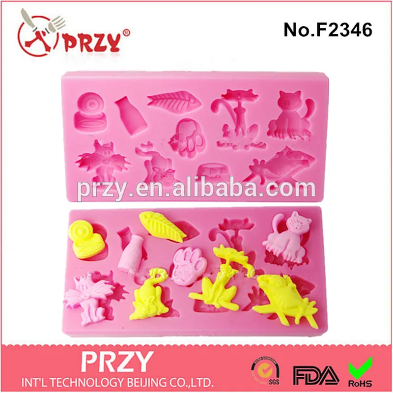 2015 f2346 silicone cake decorating On the beach shape mold
