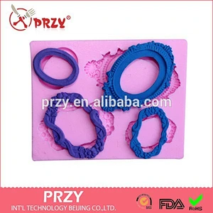 mirror frame fondant silicone molds