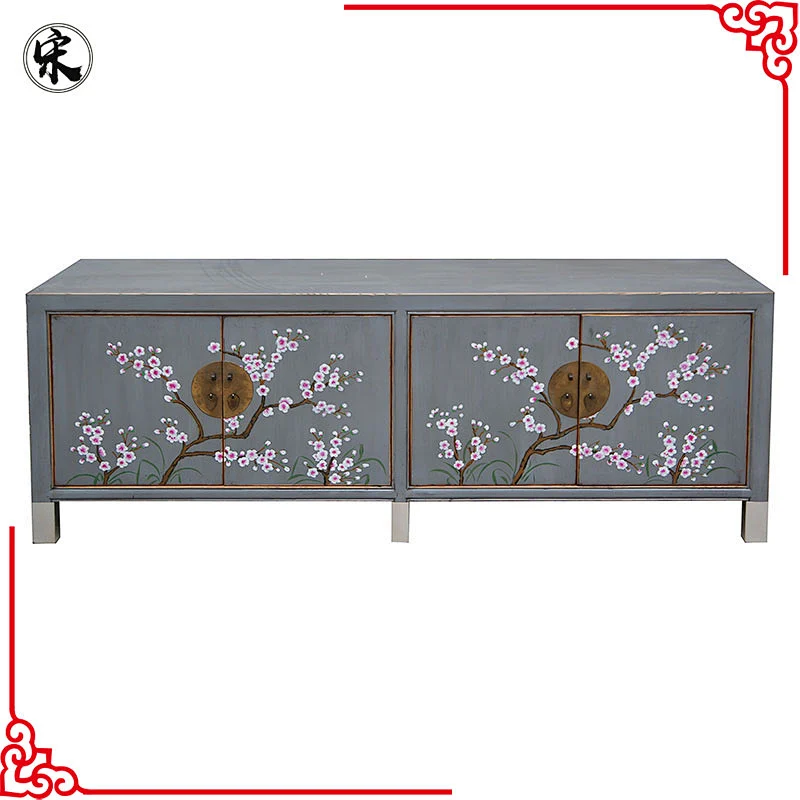 chinese new designs painted tv console furniture in stores