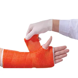 Orthopedic surgical breathable fiberglass / polyester casting tape and splint