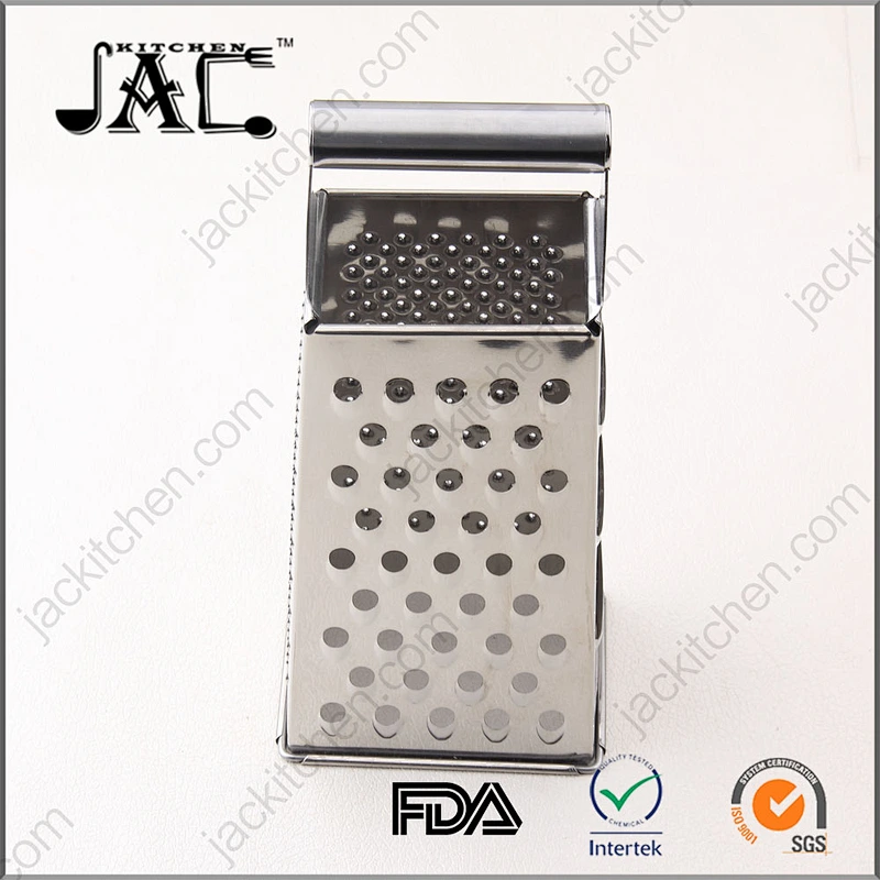 Box Grater, 4-Sided Stainless Steel Large Food Grater for Parmesan Cheese, Ginger, Vegetables