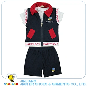 Wholesale summer short sleeve children boutique clothing set