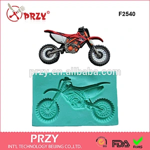 F2540 Different Designs motorcycle Silicone Fondant Mold For fondant Decoration