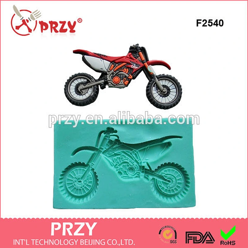 F2540 Different Designs motorcycle Silicone Fondant Mold For fondant Decoration