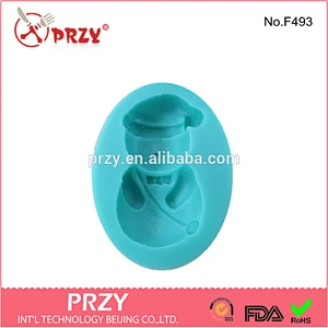 Polymer clay snowman silicone molds / snowman silicone cake molds