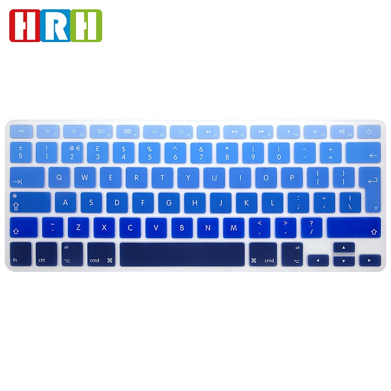 Accept Custom keyboard skins Rainbow English Silicone Keyboard Skin Cover for Macbook Air Pro 13