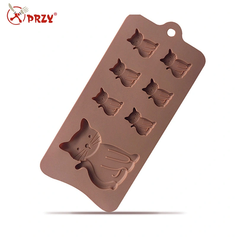 7 cavity cat silicone chocolate mold DIY kitchen barking mold cake decoration tools
