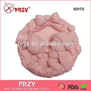 S3173 Fashional and round christmas snowman shaped silicone soap molds