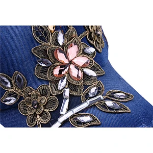 Wholesale fashion 6 panel dad hats colorful bling rhinestone logo ladies baseball hat and cap