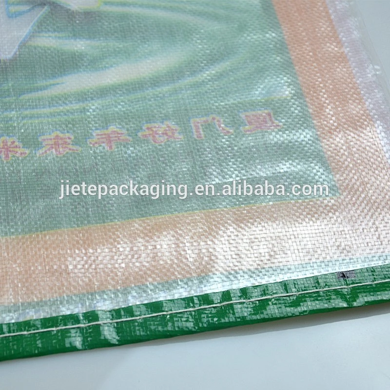 Factory supply poly propylene woven packaging colorful 10kg 25kg rice bags