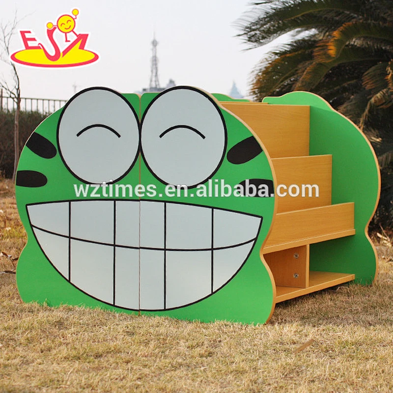 2018 Wholesale high quality wooden frog kids toy storage W08C213