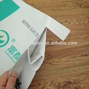 50kg 20kg cement, adhesive for tile kraft paper plastic compound bag size with valve port
