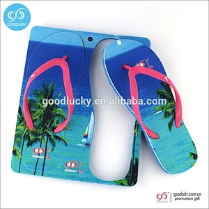 China factory customized printing eva beach flip flop shoes flip flops with logo