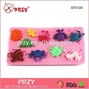 cake decorating fondant silicone mold insect Mold