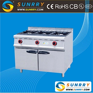 Hot sale ceramic infrared propane gas 3 burner with cabinet factory