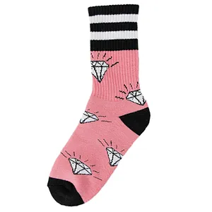 Women's Fashion Design Athletic Skateboard Cartoon Jacquard Teenager Cotton Socks